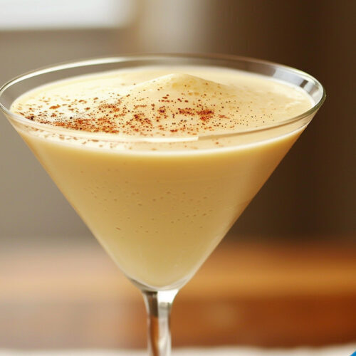 Eggnotini Cocktail Recipe – Festive Eggnog and Hazelnut Delight
