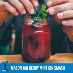 Mason Jar Berry Mint Gin Smash