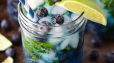 Mason Jar Blueberry Mojito