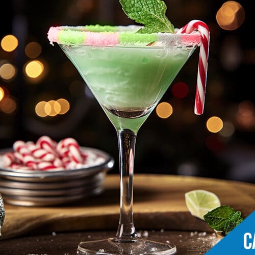 Green Candy Cane Cocktail