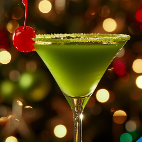 Grinch Cocktail Recipe - Tart Melon Delight for the Holidays