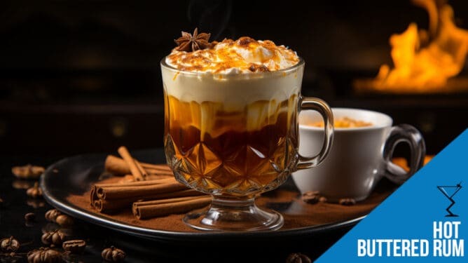 Hot buttered rum Cocktail