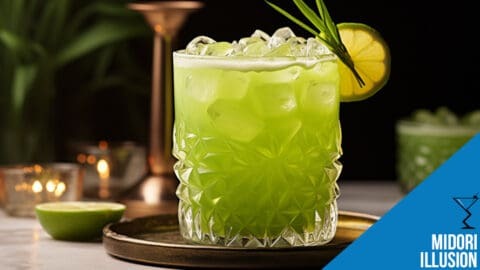 Midori Illusion Cocktail Recipe - A Tropical Green Delight