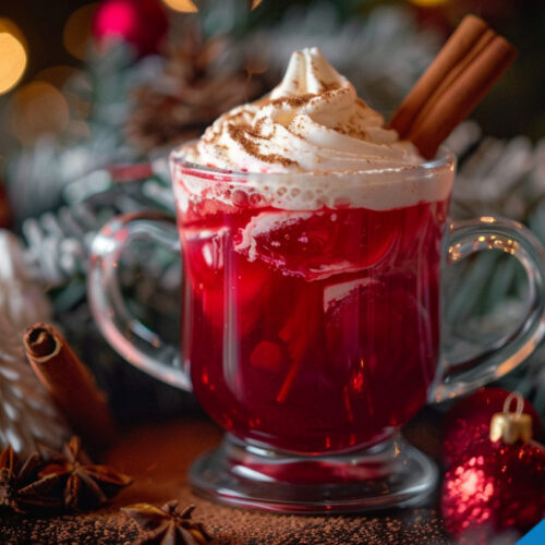 Red Rudolph Cocktail Recipe - Festive Cinnamon & Cranberry Delight